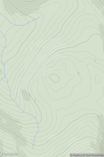 Thumbnail image for Meallanan Odhar [Loch Rannoch to Glen Lyon] showing contour plot for surrounding peak